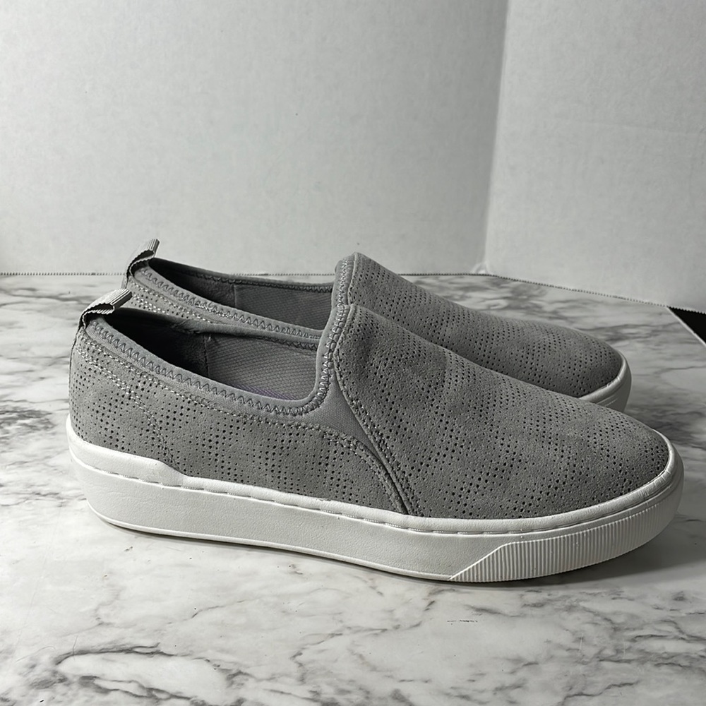 DR Scholl’s perforated faux leather slip on loafer comfort shoe